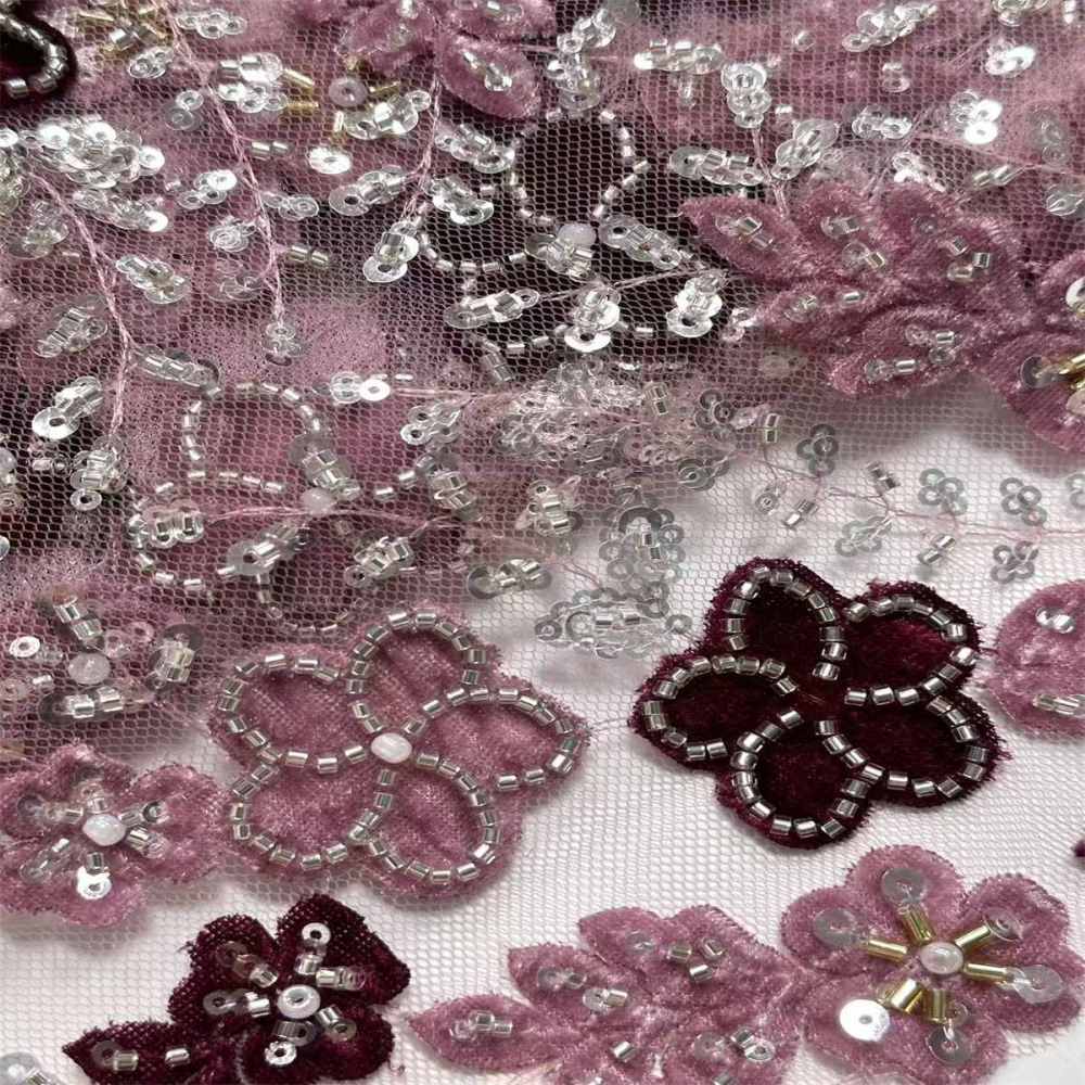 Beaded Mesh Fabric HN345