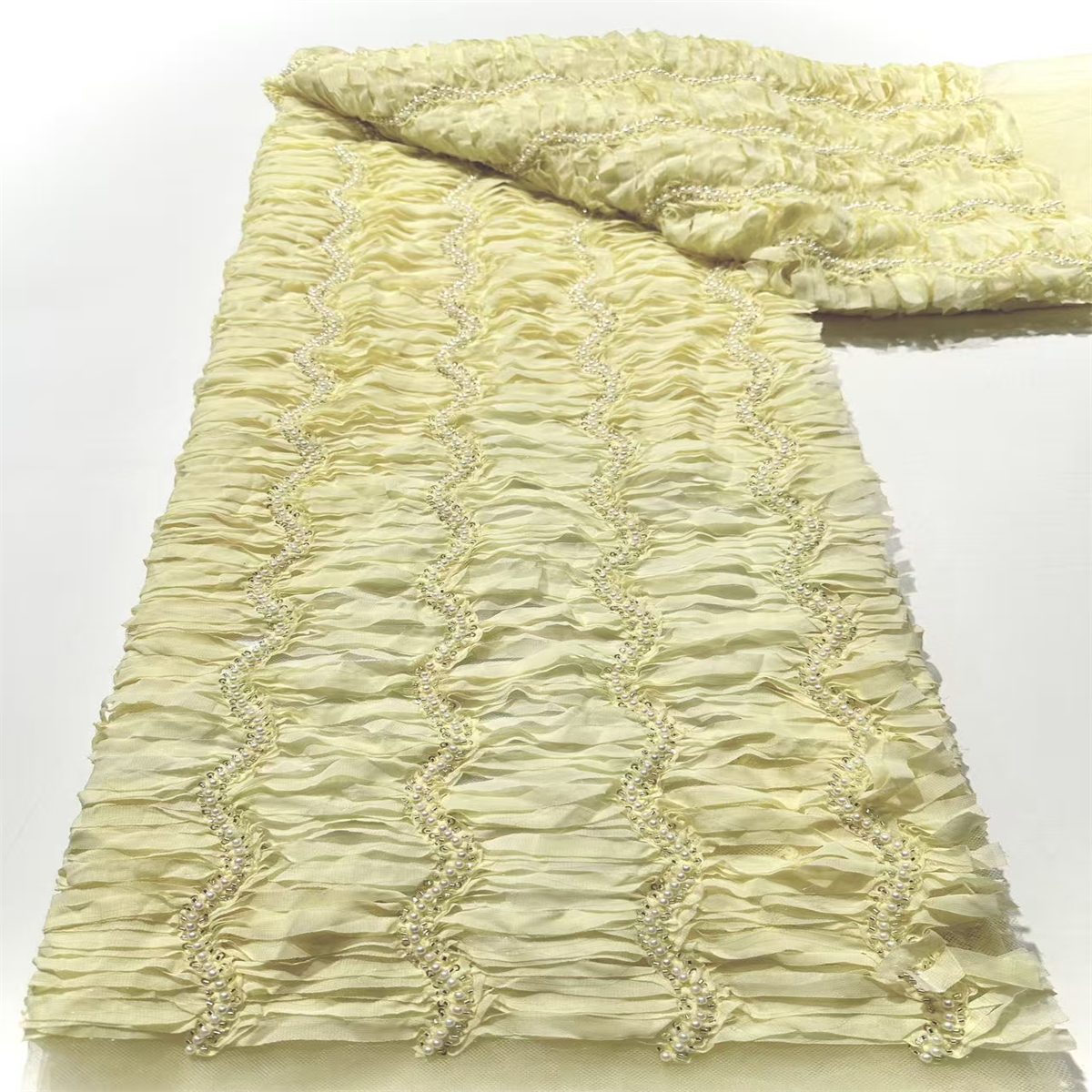 Beaded Mesh Fabric HN349