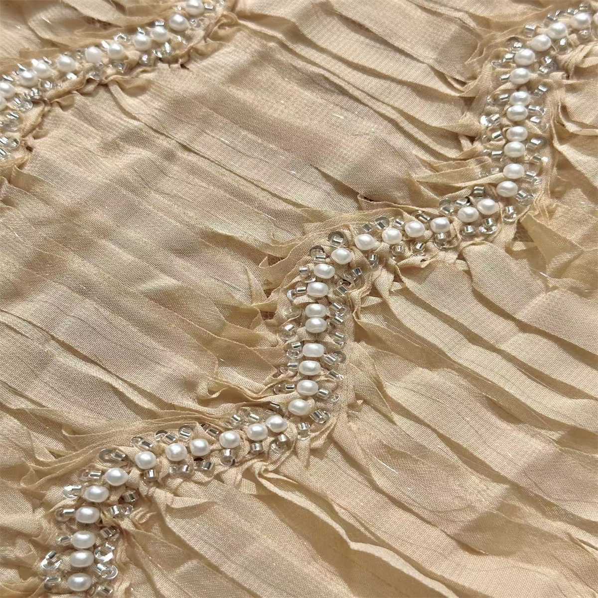 Beaded Mesh Fabric HN349
