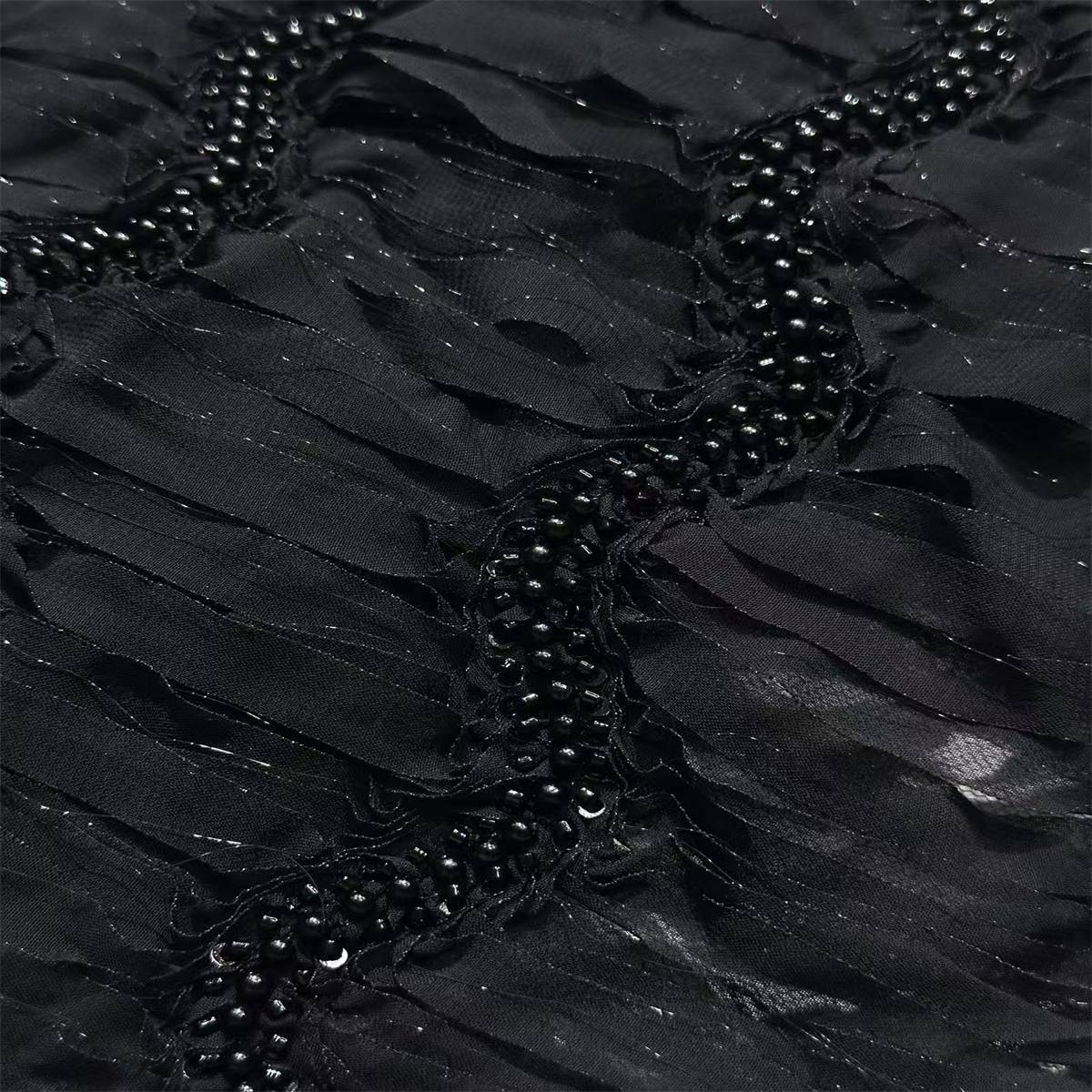 Beaded Mesh Fabric HN349
