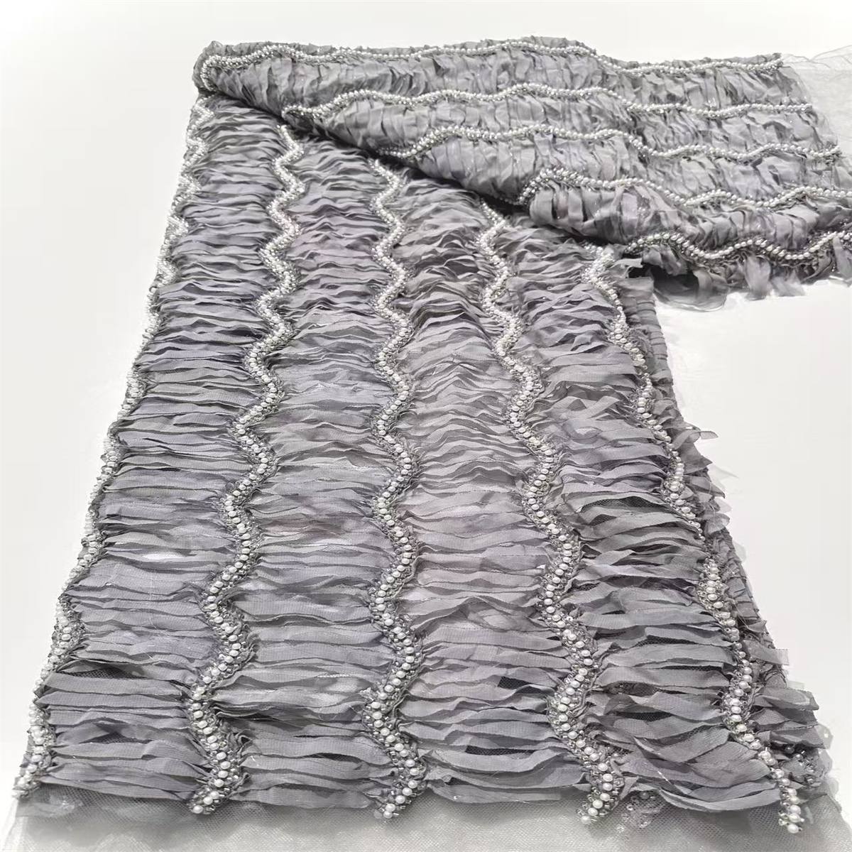 Beaded Mesh Fabric HN349