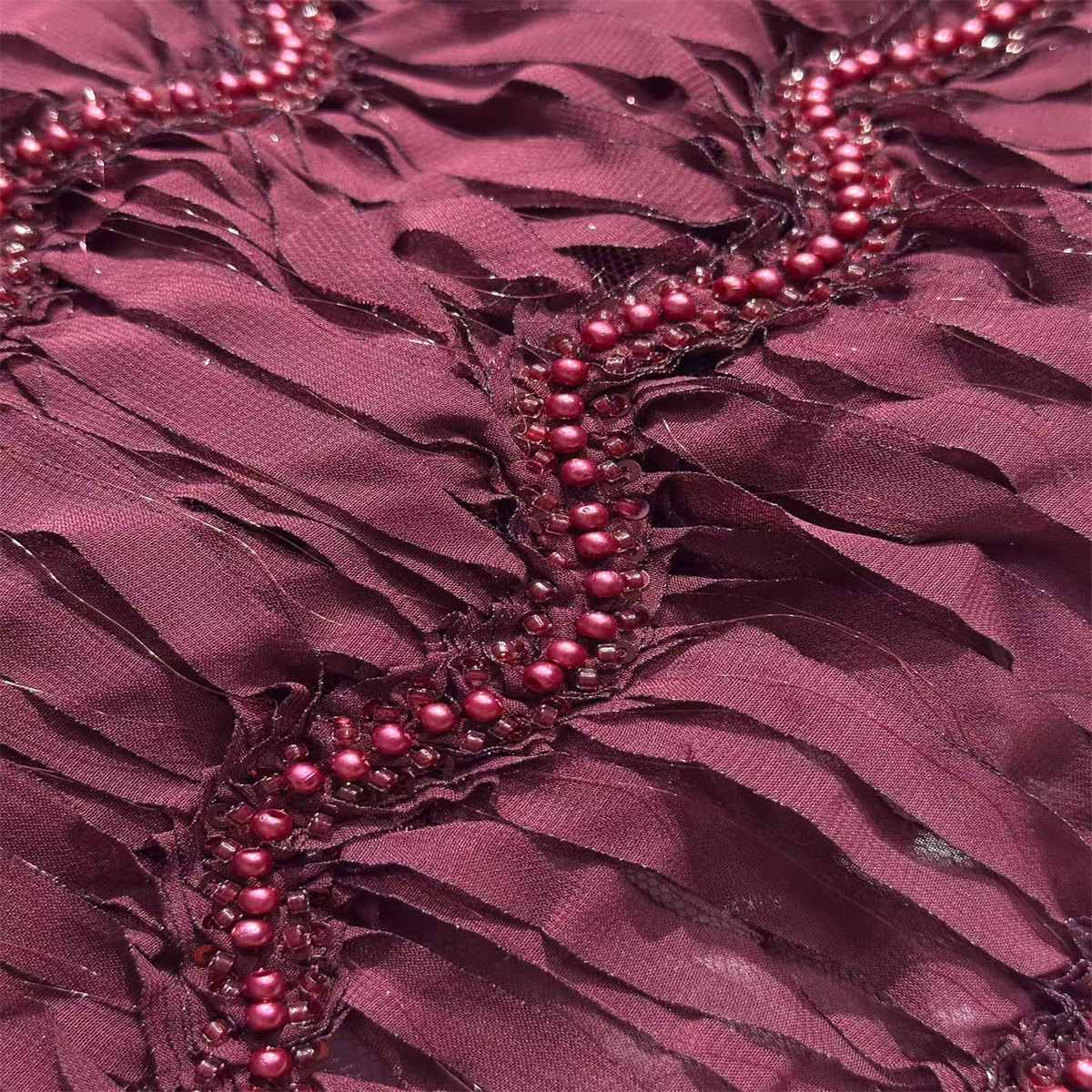 Beaded Mesh Fabric HN349