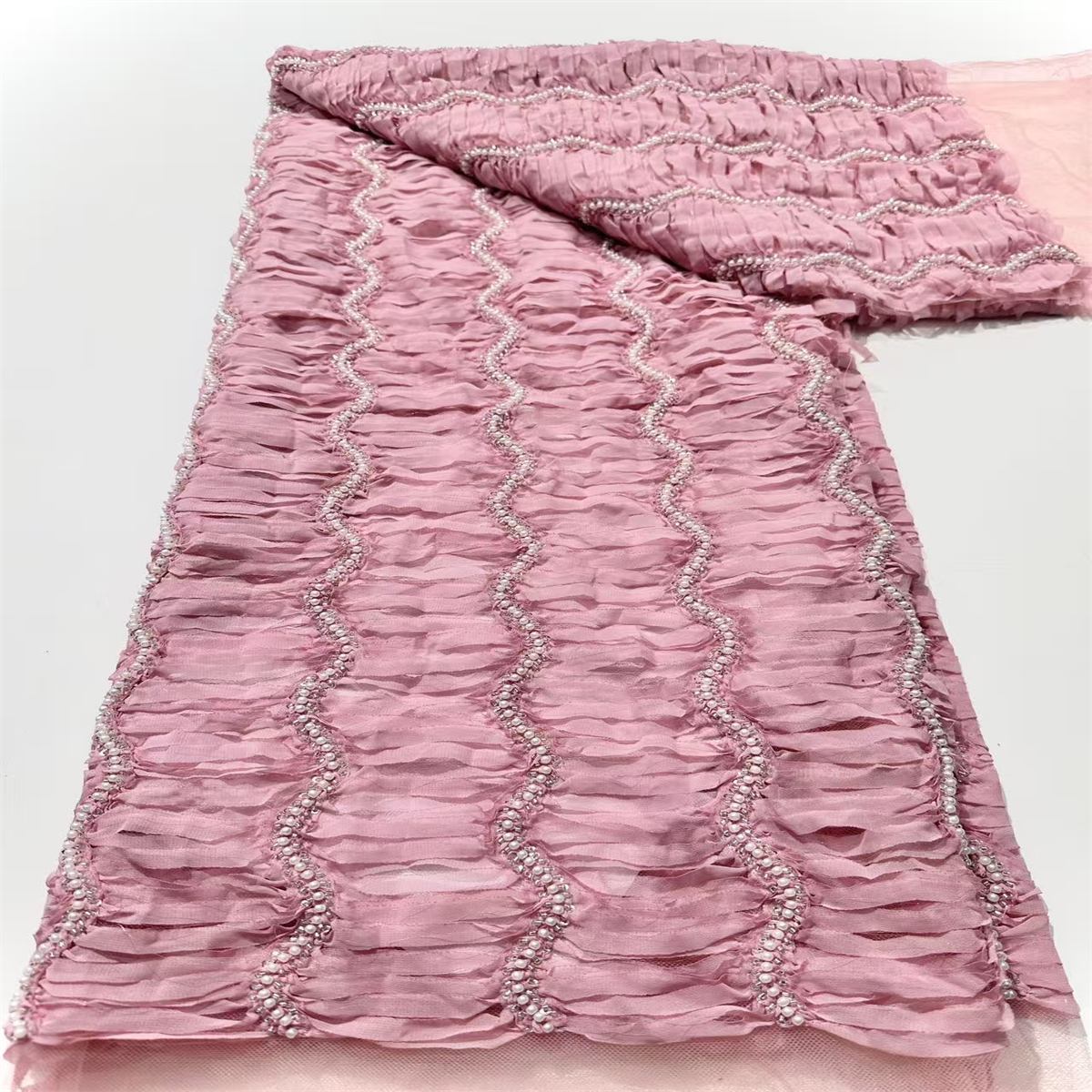 Beaded Mesh Fabric HN349