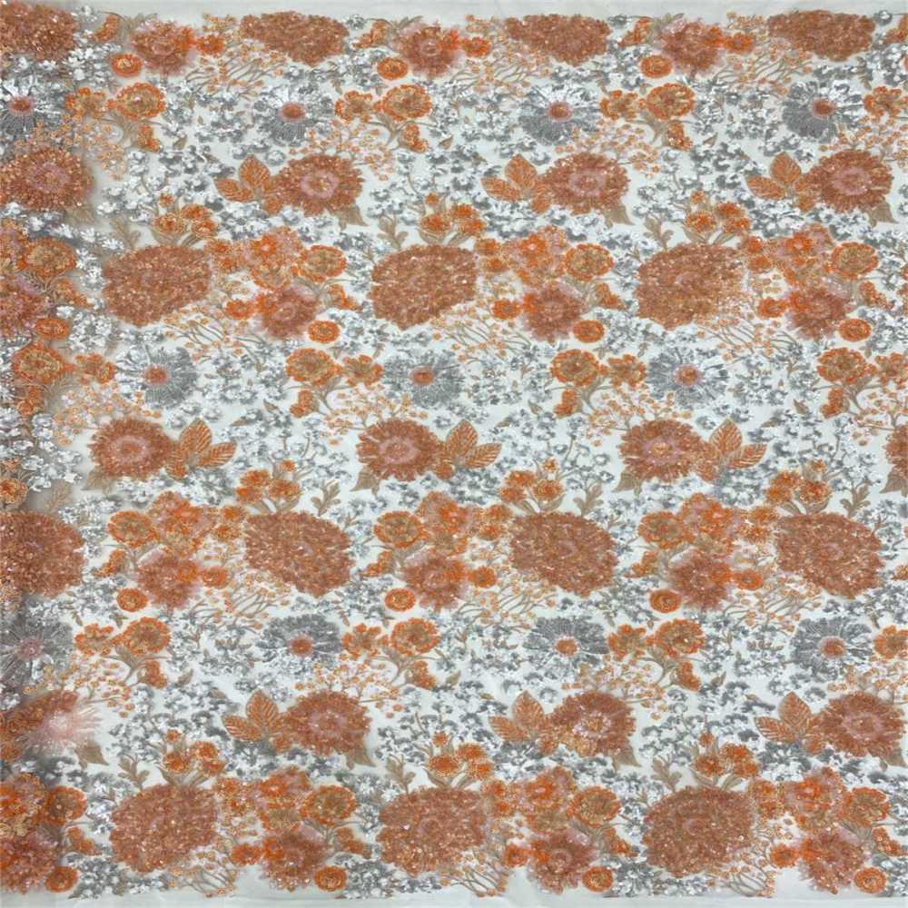 5 Yards Embroidered Sequin Fabric, Multicolor Embroidered Sequin Mesh Lace Fabric for Wedding Gowns & Evening Dresses | Love in Lace | NO. TDD003