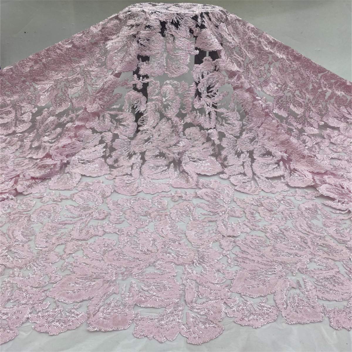 5 Yards Beaded Embroidered Bridal Lace Fabric – Luxury Wedding Gown and Evening Dress Material | Love in Lace