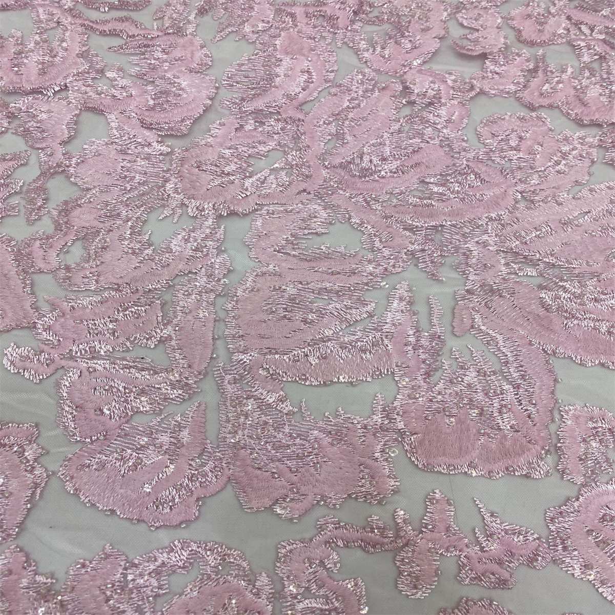 5 Yards Embroidered Beaded Tulle Lace Fabric for Bridal Dresses & Party Gowns | Love in Lace | NO. TDD453