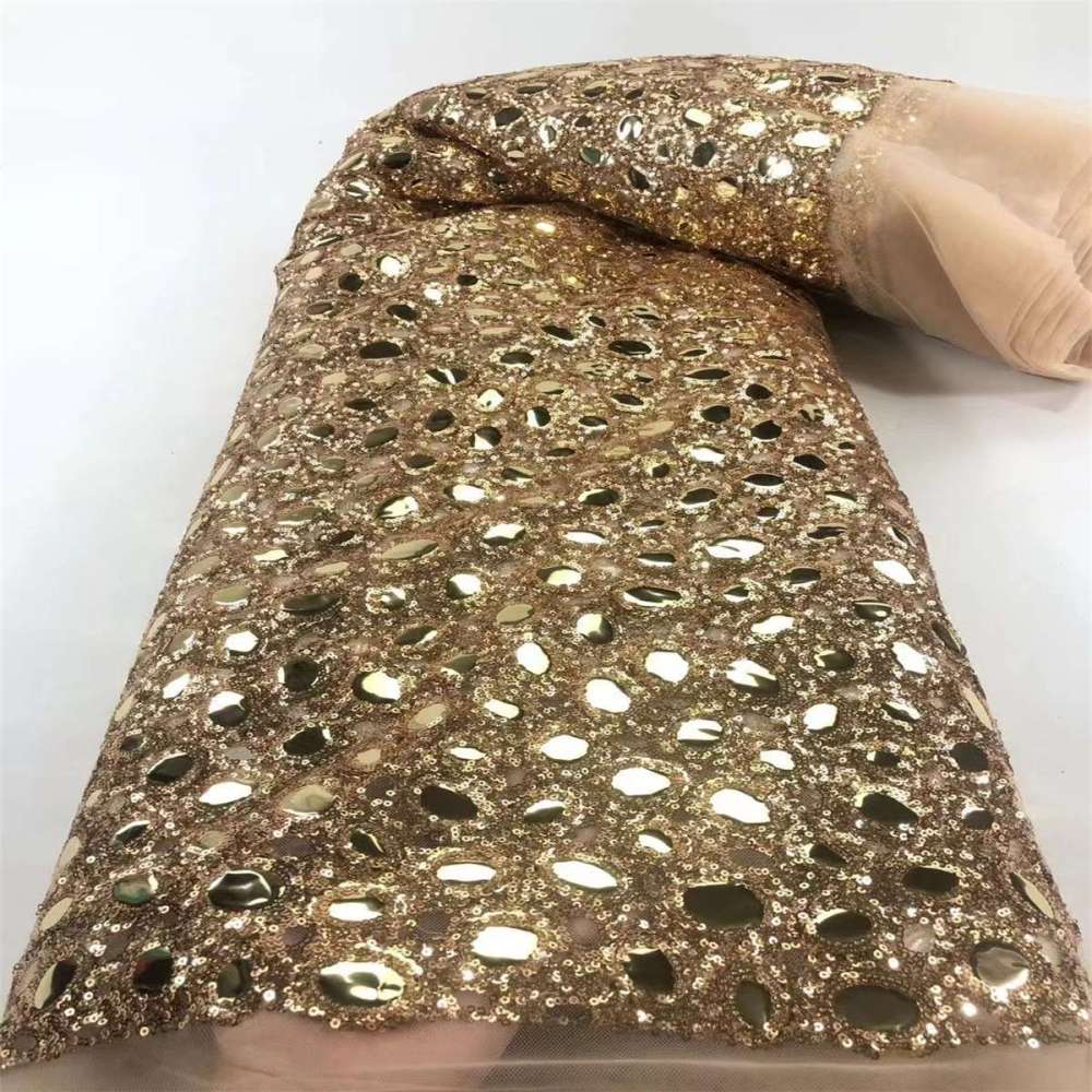 5 Yards Sequin Fabric, Sequin Tulle Lace Fabric, MPN JX029