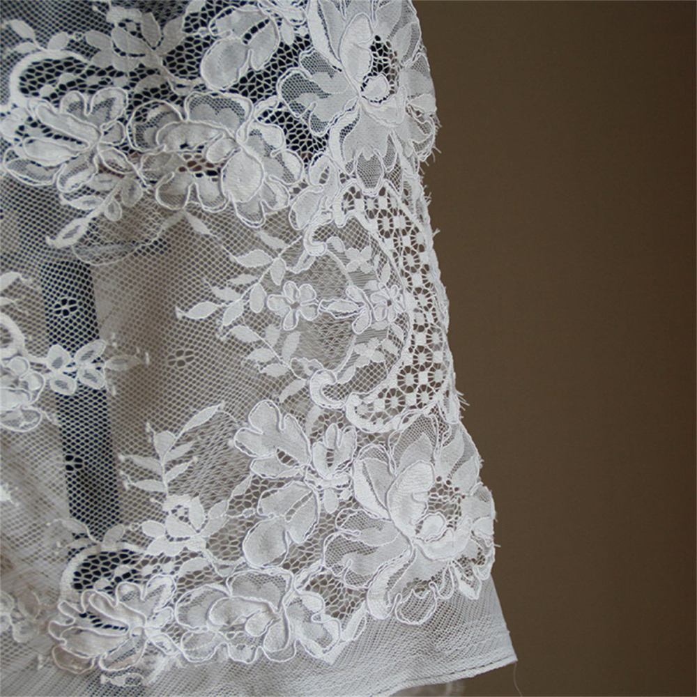 Bridal Lace Trim - Wedding Lace Trim - Corded Chantilly Lace Trim | GTIN TLF009