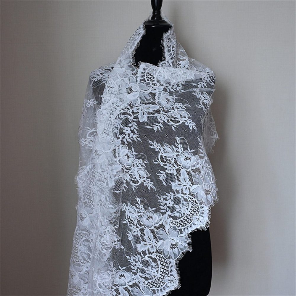 Bridal Lace Trim - Wedding Lace Trim - Corded Chantilly Lace Trim | GTIN TLF009