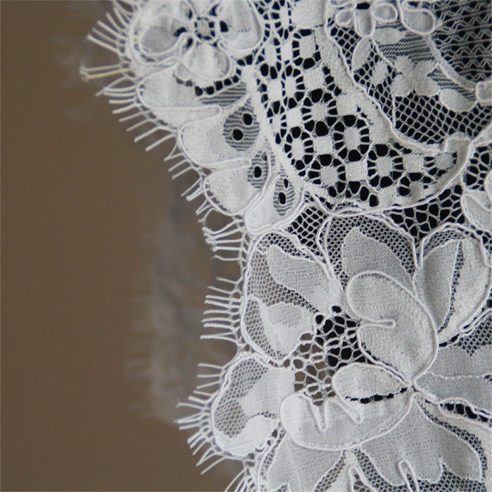 Bridal Lace Trim - Wedding Lace Trim - Corded Chantilly Lace Trim | GTIN TLF009