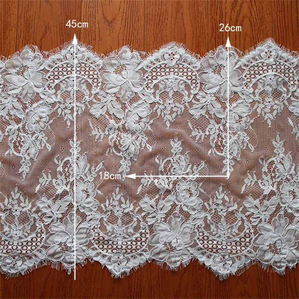 Bridal Lace Trim - Wedding Lace Trim - Corded Chantilly Lace Trim | GTIN TLF009