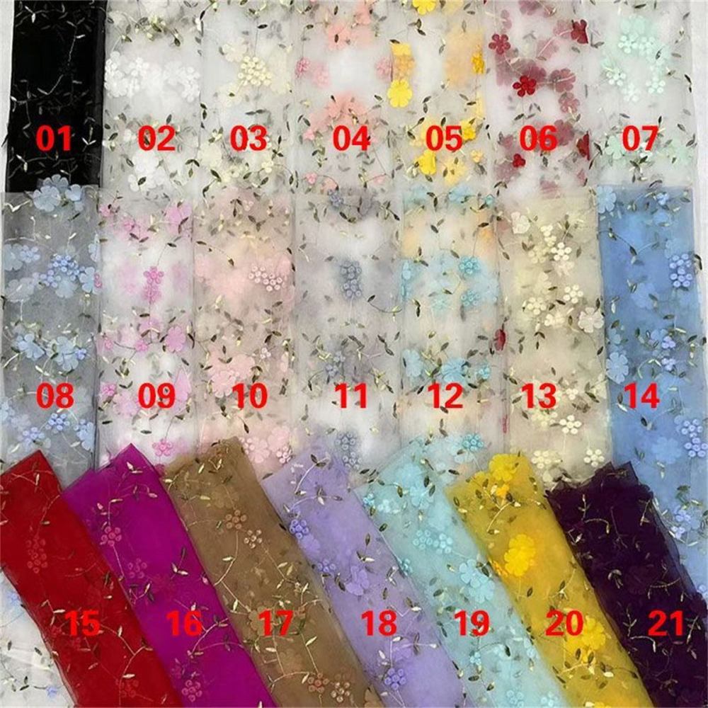 3D Floral Embroidered Lace Fabric | GTIN ZT124