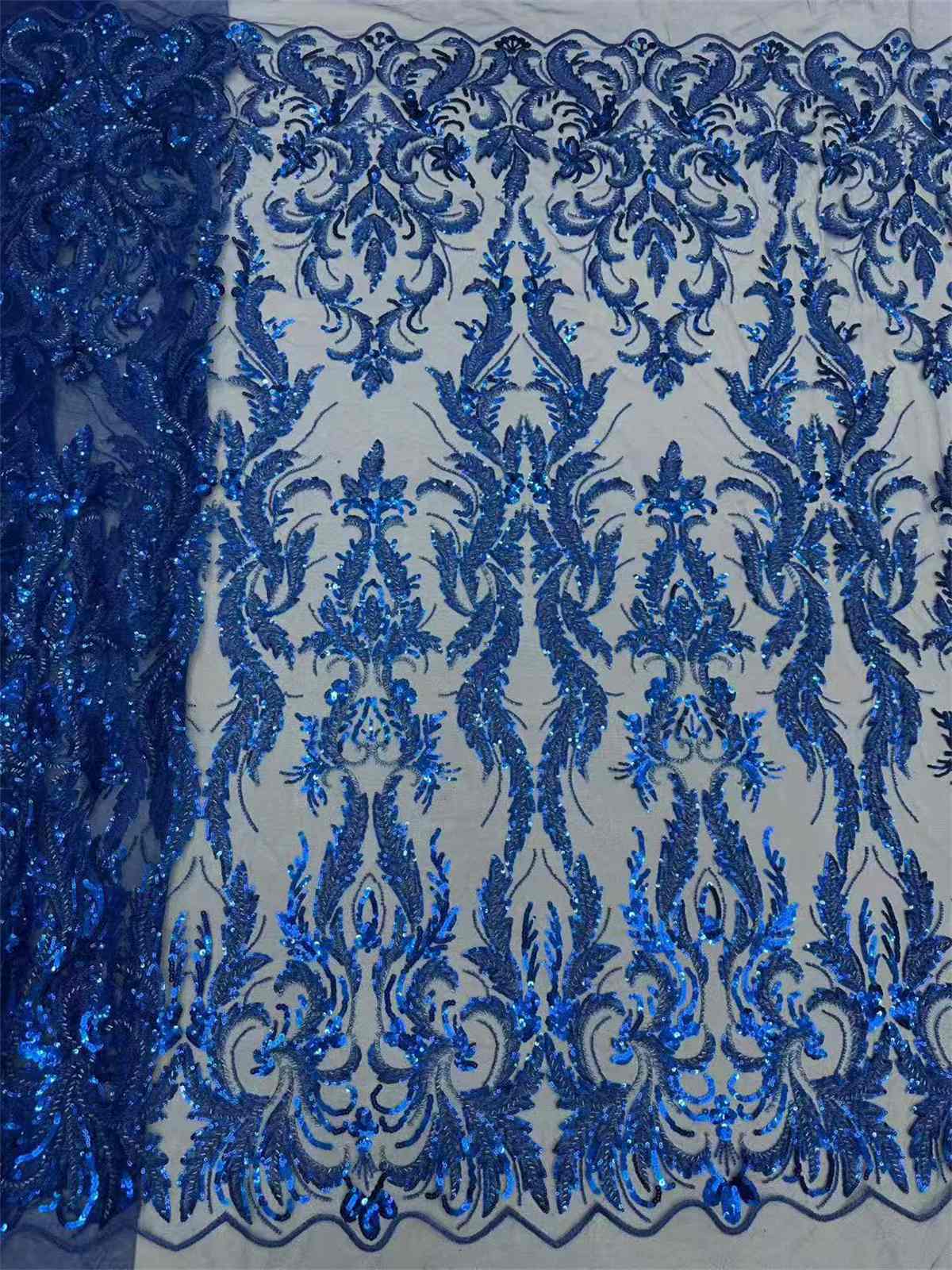Embellished Beaded Tulle Lace Fabric with Beads | GTIN ZT162