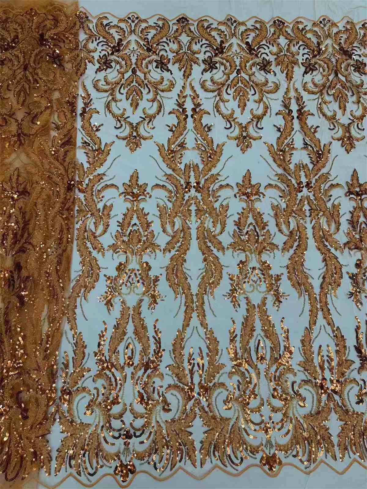 Embellished Beaded Tulle Lace Fabric with Beads | GTIN ZT162