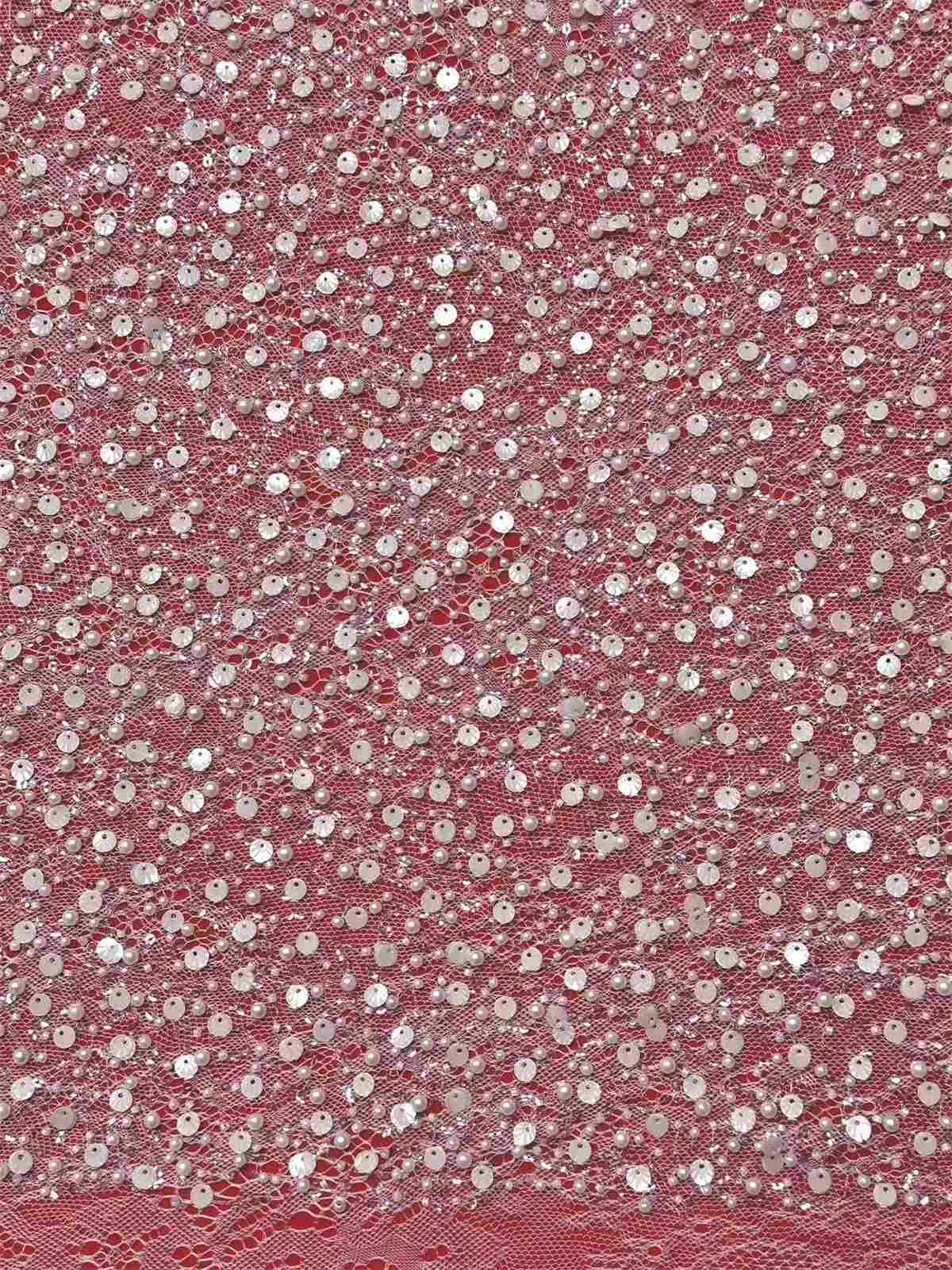 Embellished Beaded Tulle Lace Fabric with Beads | GTIN HN362