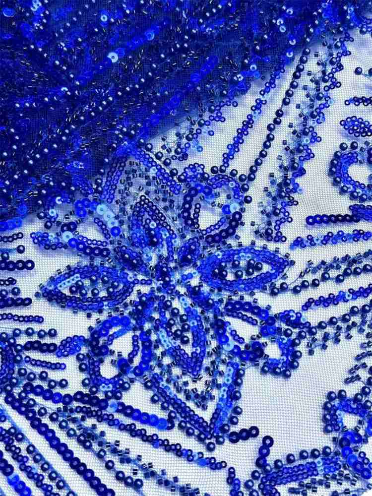 Embellished Beaded Tulle Lace Fabric with Beads | GTIN HN374