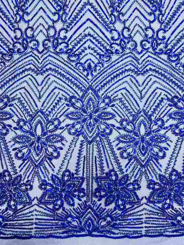 Embellished Beaded Tulle Lace Fabric with Beads | GTIN HN374