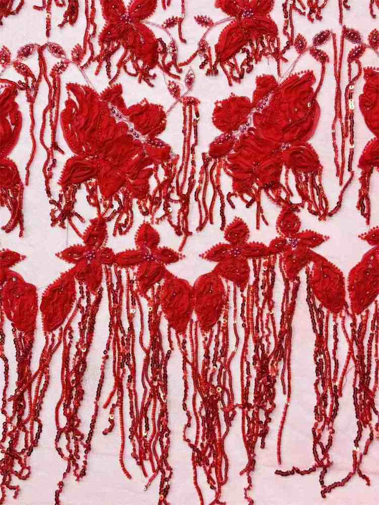 Embellished Beaded Tulle Lace Fabric with Beads | GTIN HN378