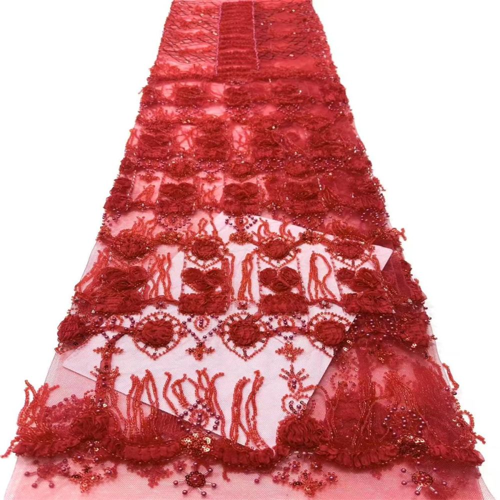 Embellished Beaded Tulle Lace Fabric with Beads | GTIN