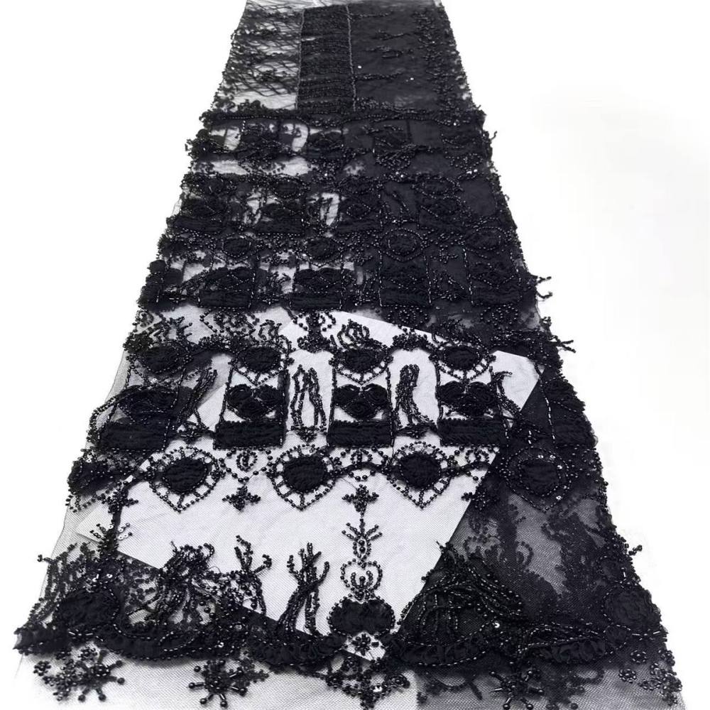 Embellished Beaded Tulle Lace Fabric with Beads | GTIN