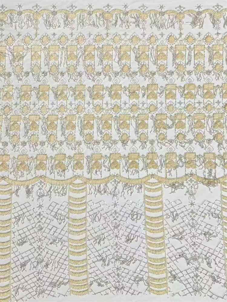 Embellished Beaded Tulle Lace Fabric with Beads | GTIN