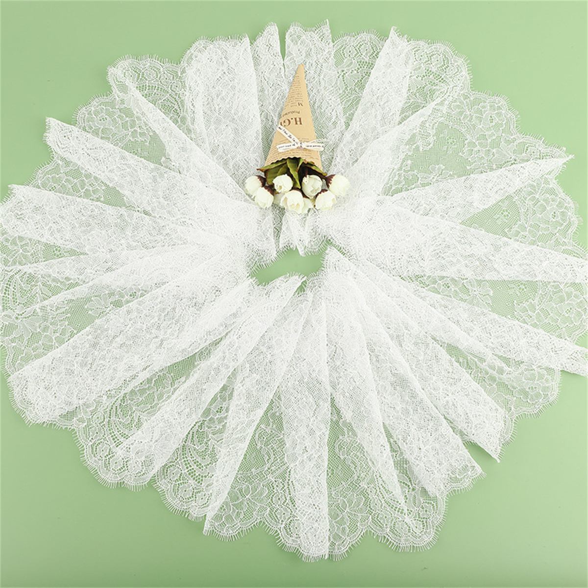 Bridal Lace Trim - Corded Chantilly Wedding Lace Trim | GTIN YK005