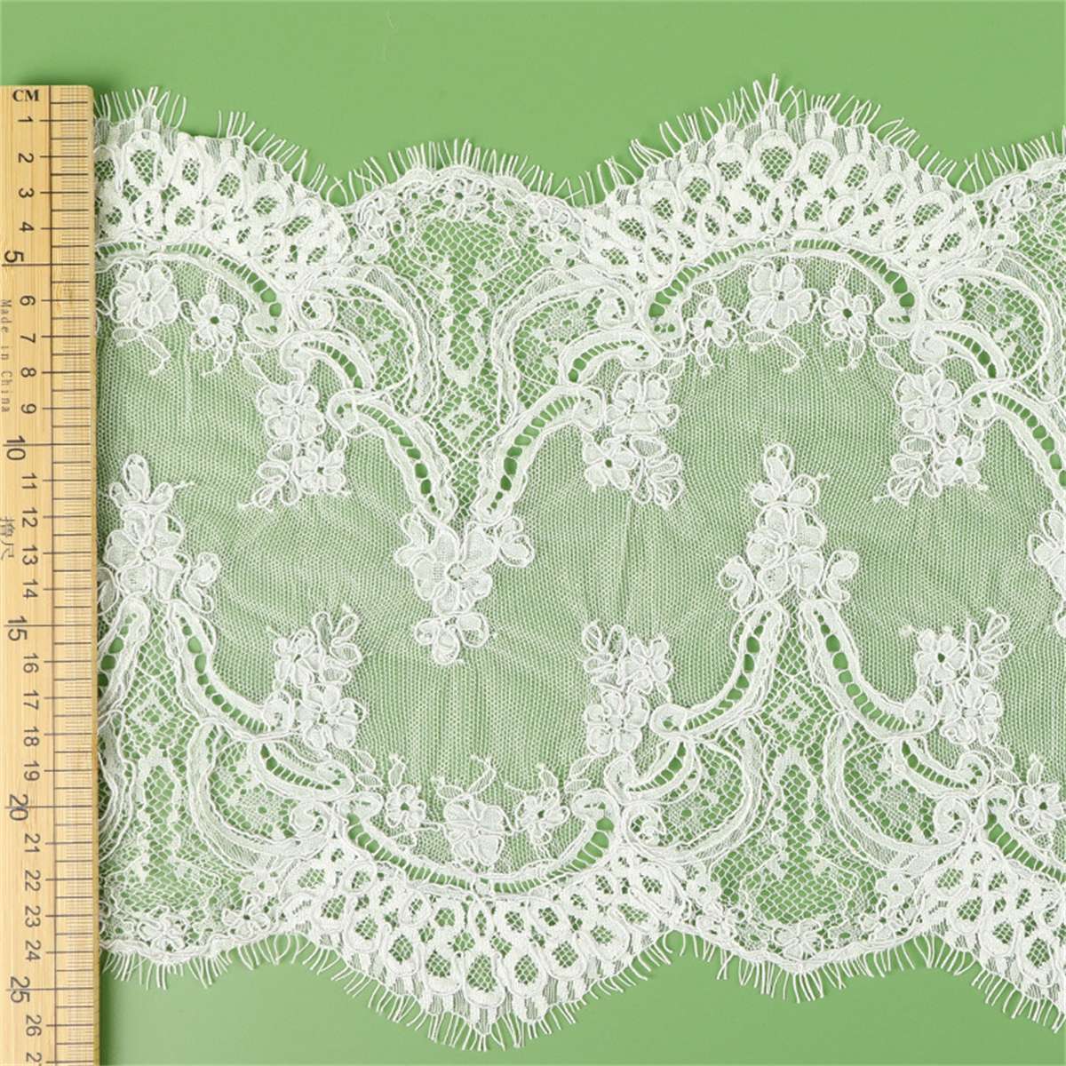 Bridal Lace Trim - Corded Chantilly Wedding Lace Trim | GTIN YK006