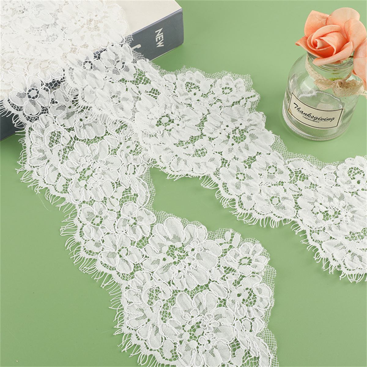 Bridal Lace Trim - Corded Chantilly Wedding Lace Trim | GTIN YK012