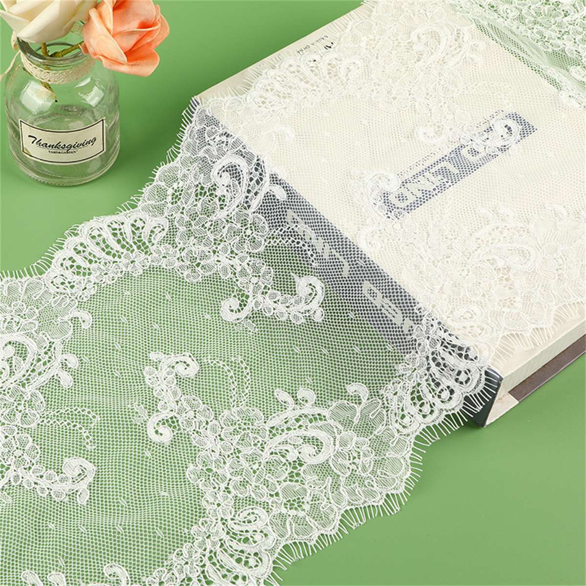 Bridal Lace Trim - Corded Chantilly Wedding Lace Trim | GTIN YK014