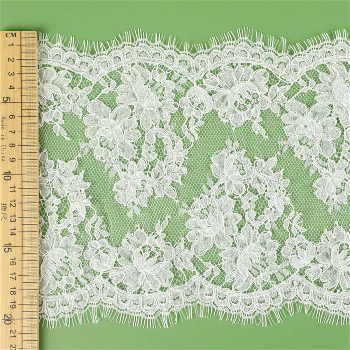 Bridal Lace Trim - Corded Chantilly Wedding Lace Trim | GTIN YK021