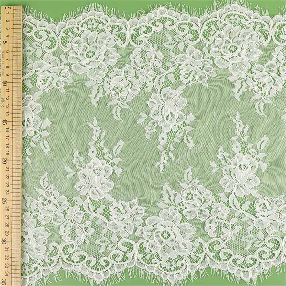 Bridal Lace Trim - Corded Chantilly Wedding Lace Trim | GTIN YK024