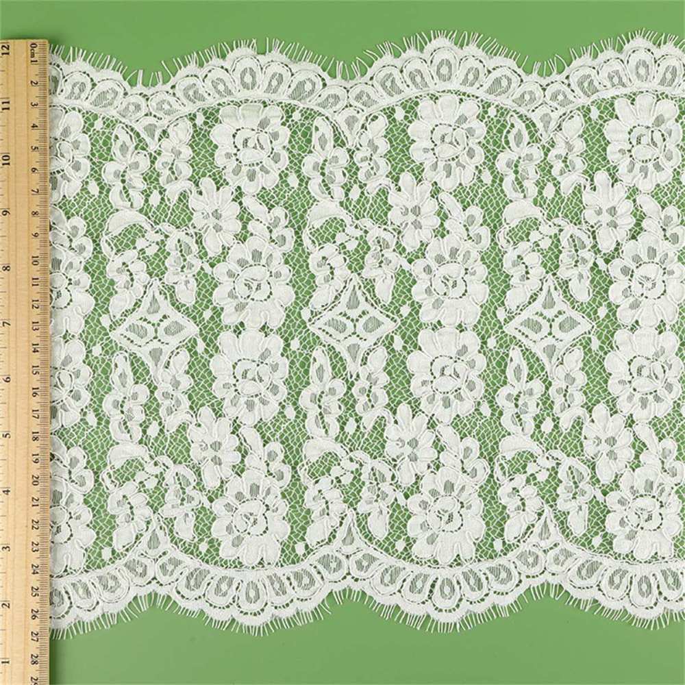Bridal Lace Trim - Corded Chantilly Wedding Lace Trim | GTIN YK025