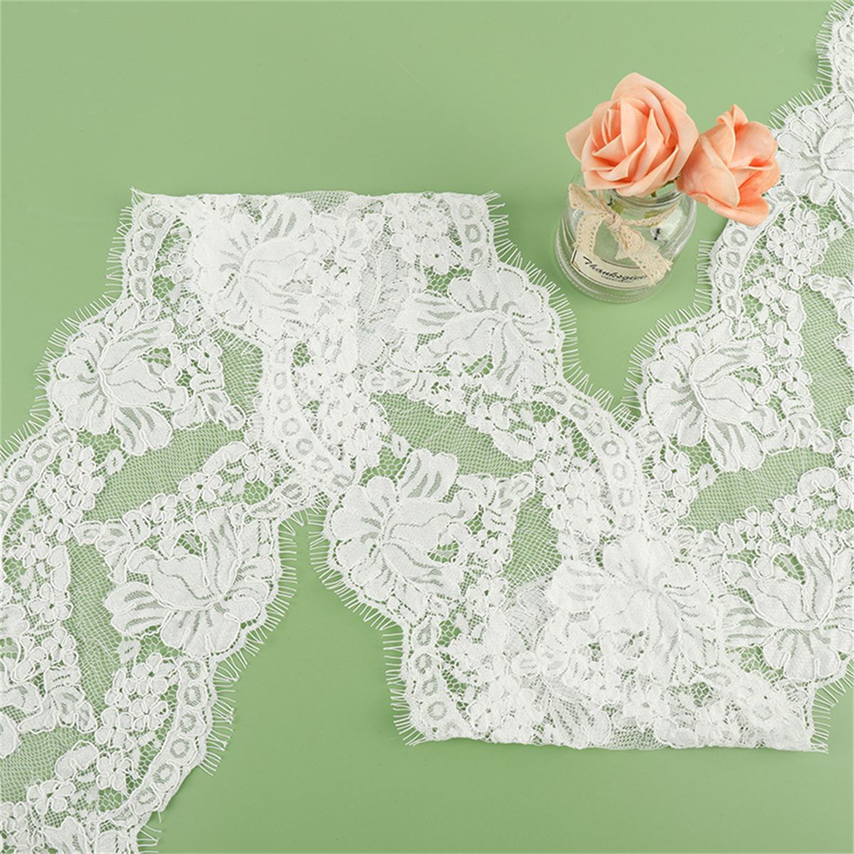 Bridal Lace Trim - Corded Chantilly Wedding Lace Trim | GTIN YK027