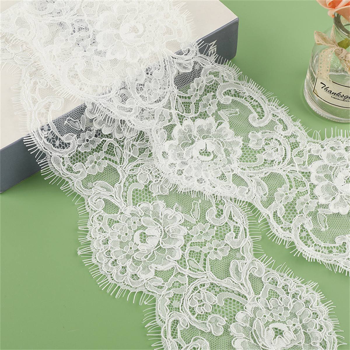 Bridal Lace Trim - Corded Chantilly Wedding Lace Trim | GTIN YK029