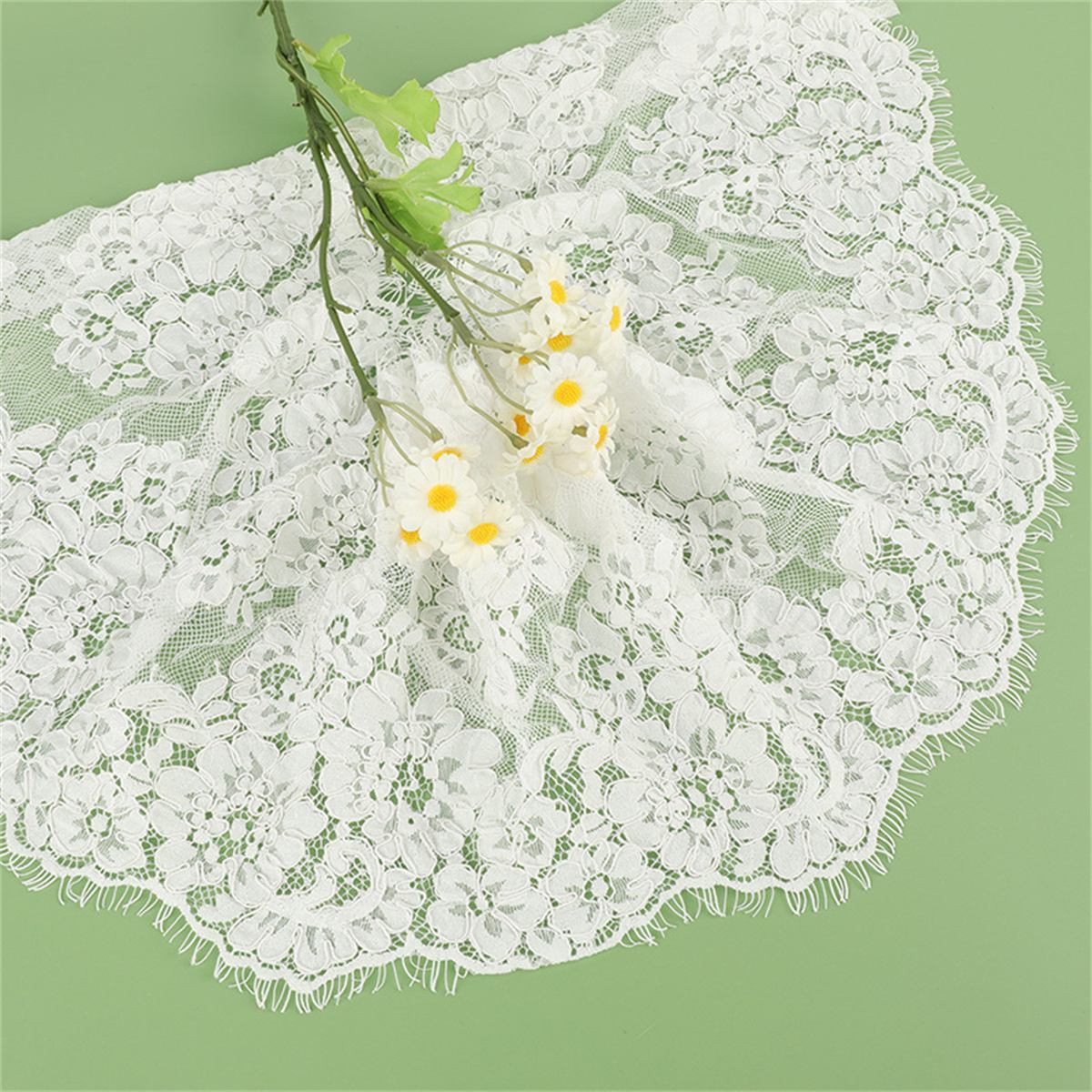 Bridal Lace Trim - Corded Chantilly Wedding Lace Trim | GTIN YK039