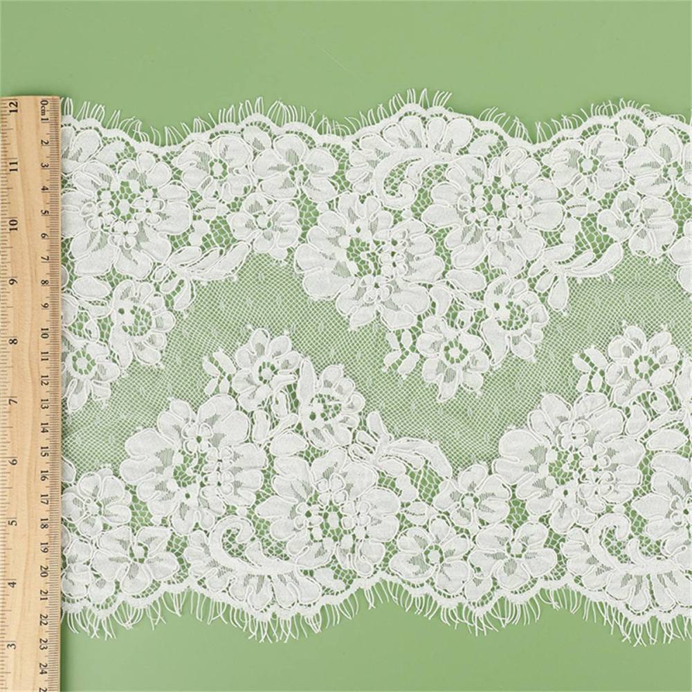 Bridal Lace Trim - Corded Chantilly Wedding Lace Trim | GTIN YK039