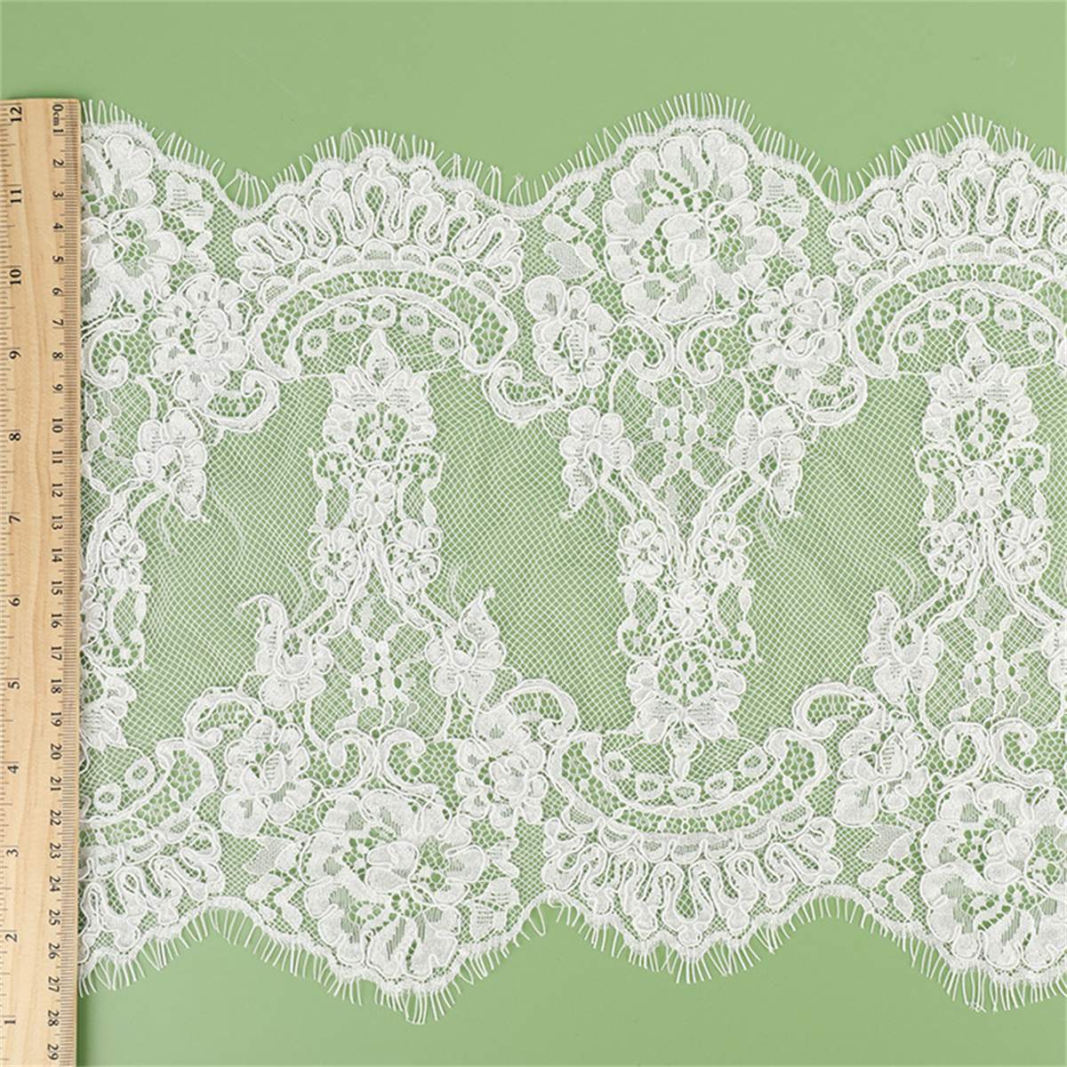 Bridal Lace Trim - Corded Chantilly Wedding Lace Trim | GTIN YK040