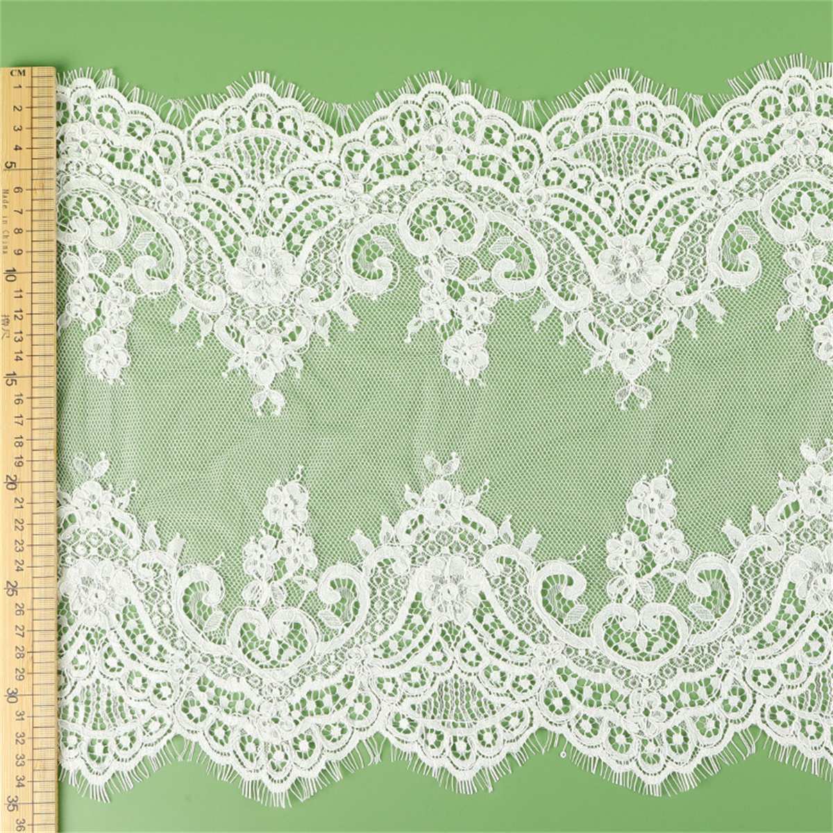 Bridal Lace Trim - Corded Chantilly Wedding Lace Trim | GTIN YK041