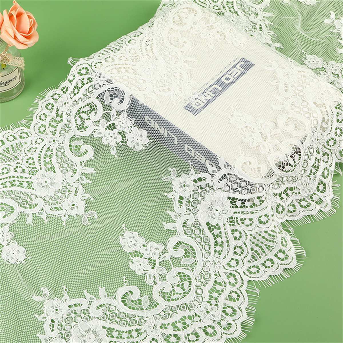 Bridal Lace Trim - Corded Chantilly Wedding Lace Trim | GTIN YK041