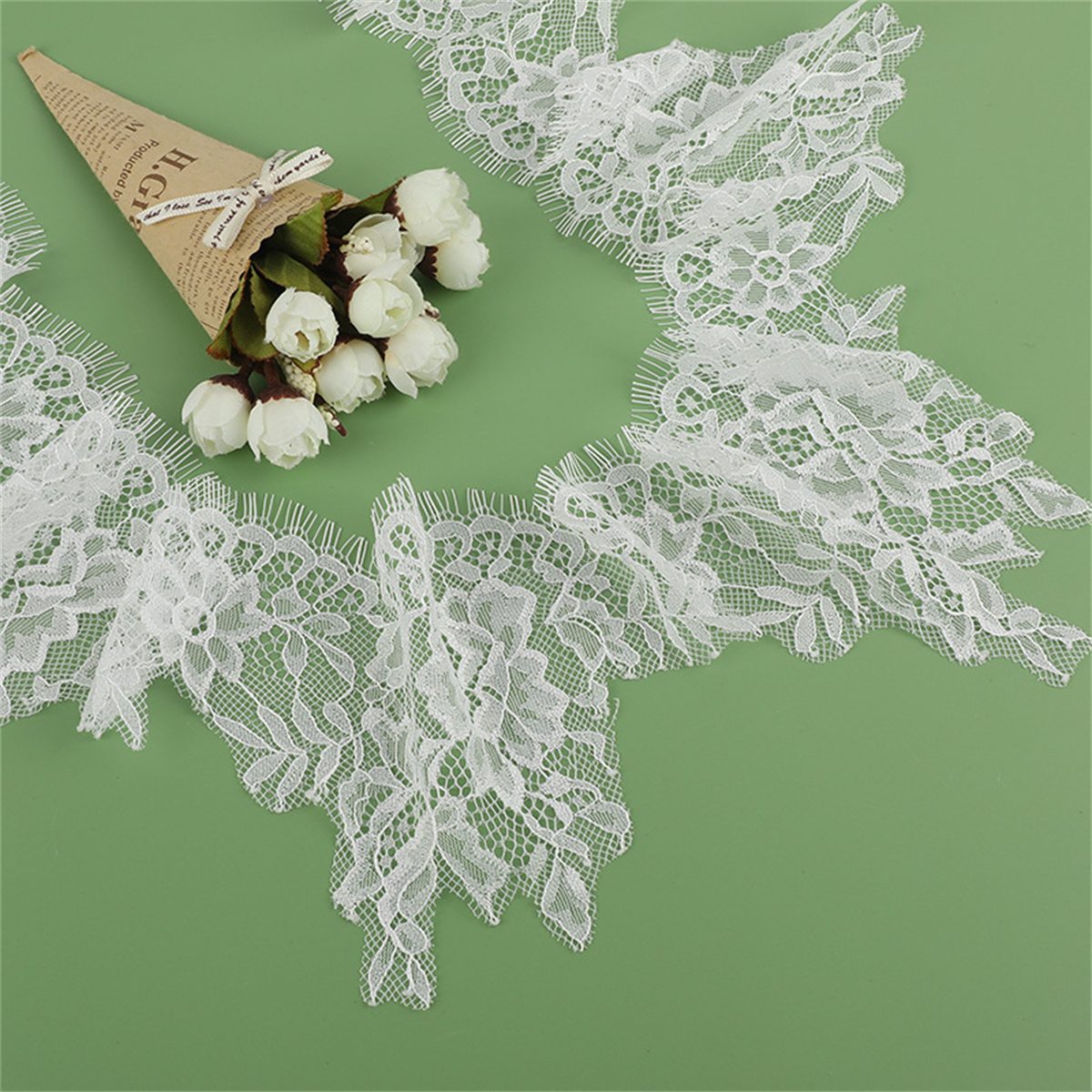 Bridal Lace Trim - Corded Chantilly Wedding Lace Trim | GTIN YK043