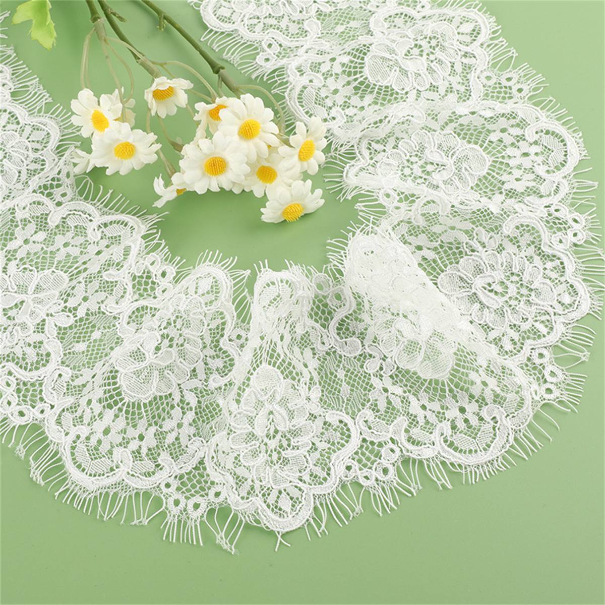 Bridal Lace Trim - Corded Chantilly Wedding Lace Trim | GTIN YK049