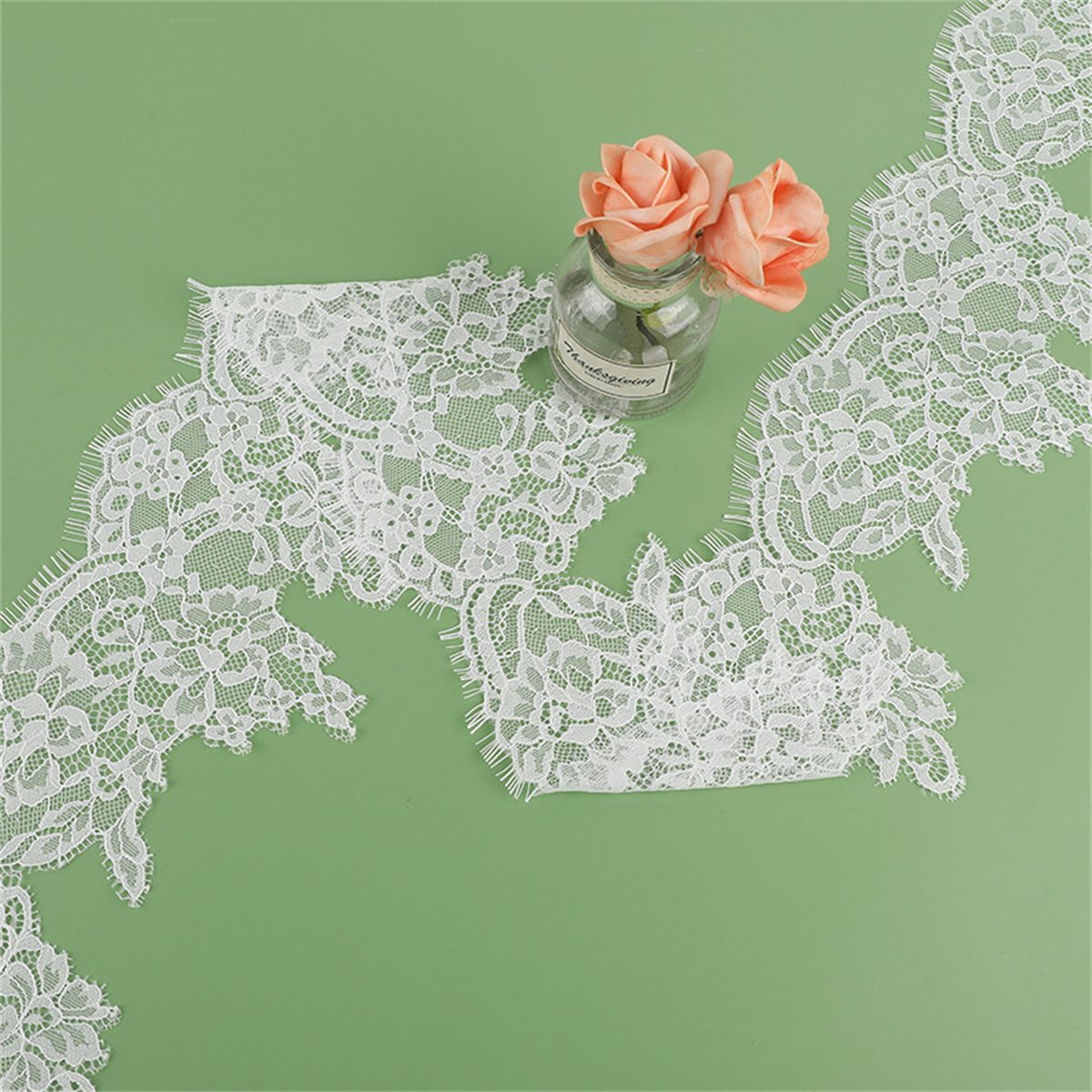 Bridal Lace Trim - Corded Chantilly Wedding Lace Trim | GTIN YK052