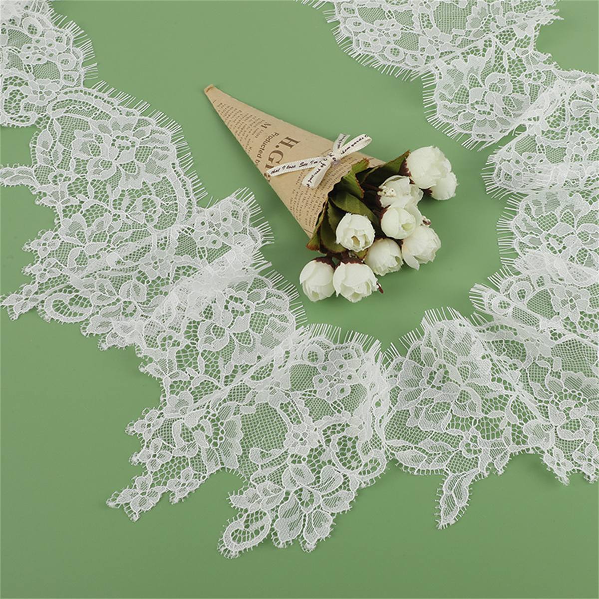 Bridal Lace Trim - Corded Chantilly Wedding Lace Trim | GTIN YK052