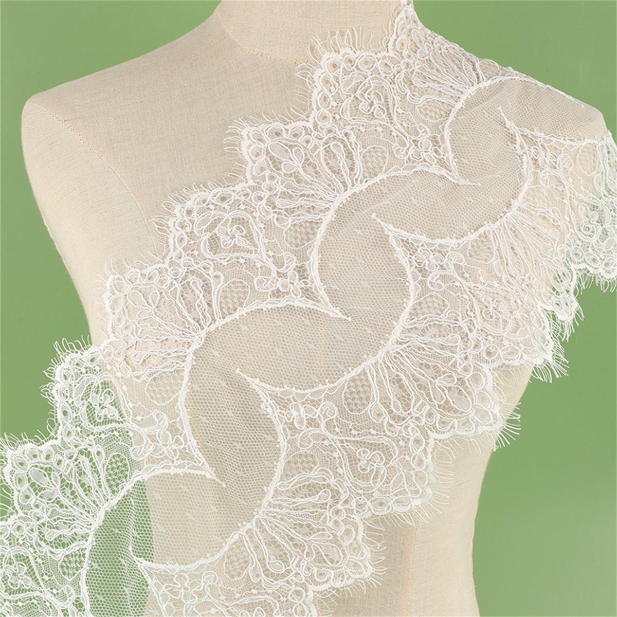 Bridal Lace Trim - Corded Chantilly Wedding Lace Trim | GTIN YK058