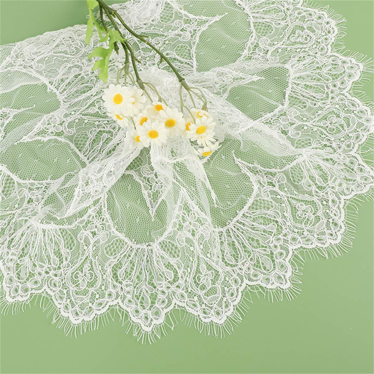 Bridal Lace Trim - Corded Chantilly Wedding Lace Trim | GTIN YK058