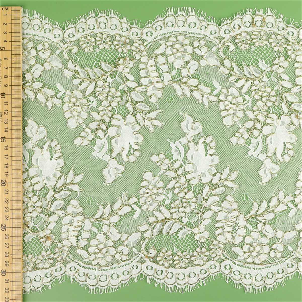 Bridal Lace Trim - Corded Chantilly Wedding Lace Trim | GTIN YK033