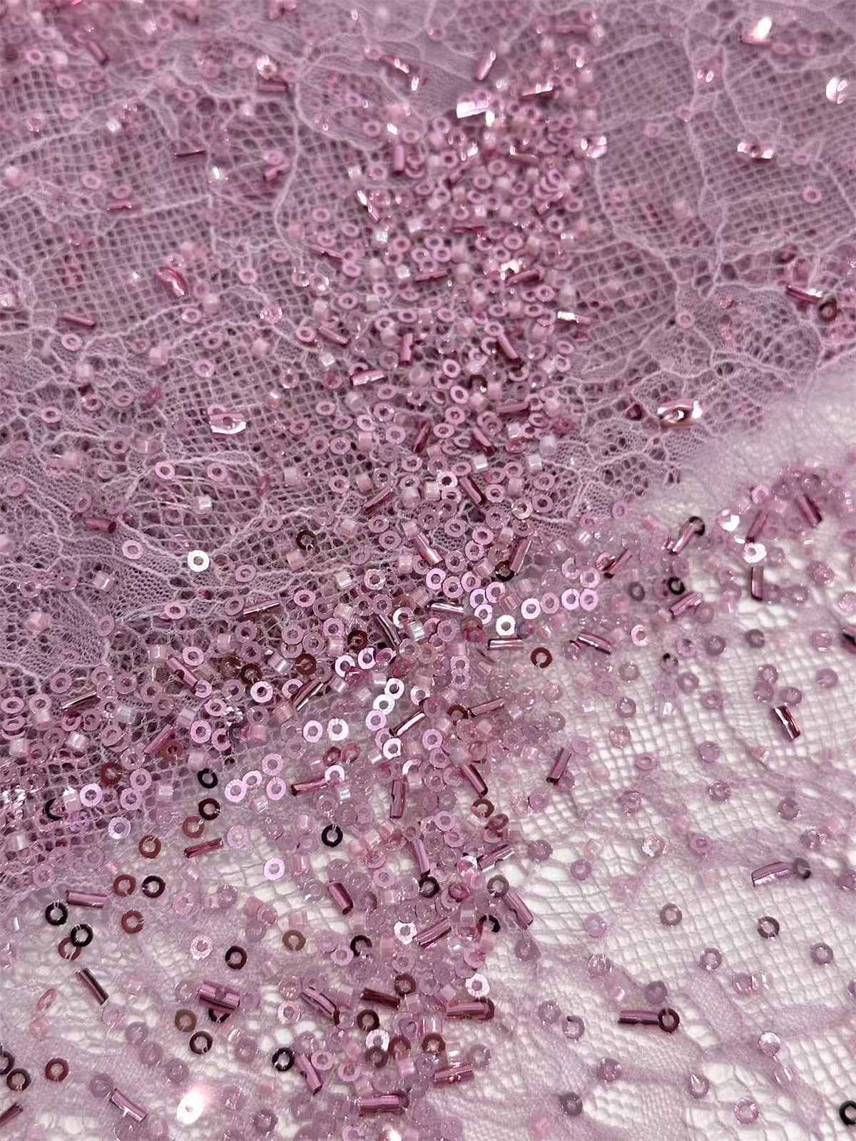 Embellished Beaded Tulle Lace Fabric With Beads | GTIN HN145