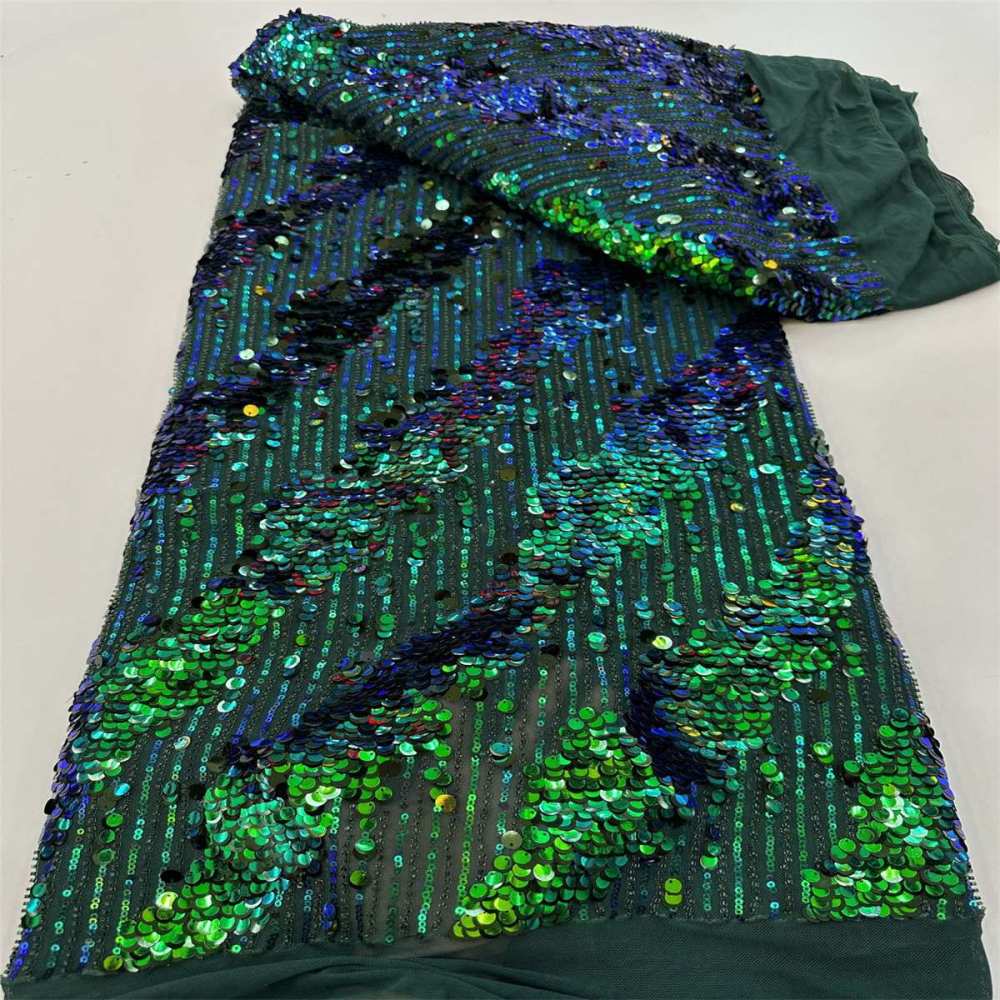 Embellished Beaded Tulle Lace Fabric With Beads | GTIN JJ039