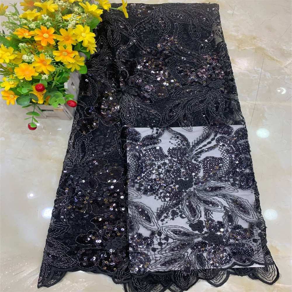 Embroidered Sequin Fabric - Corded Lace Fabric | MPN DX028