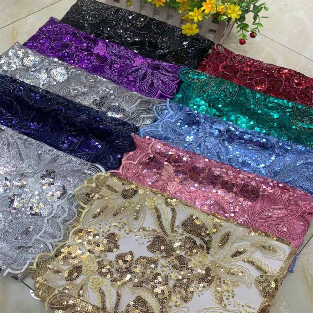 Embroidered Sequin Fabric - Corded Lace Fabric | MPN DX028